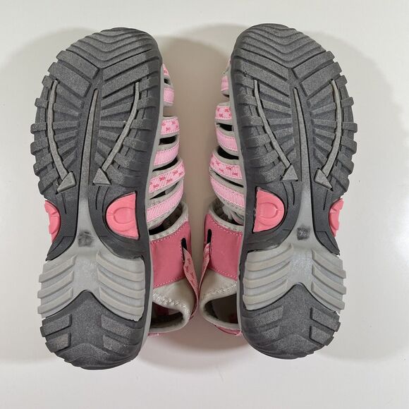 Women's Sports Hiking Walking Sandals Size 6 Breast Cancer Awareness Pink/Gray - Picture 12 of 16